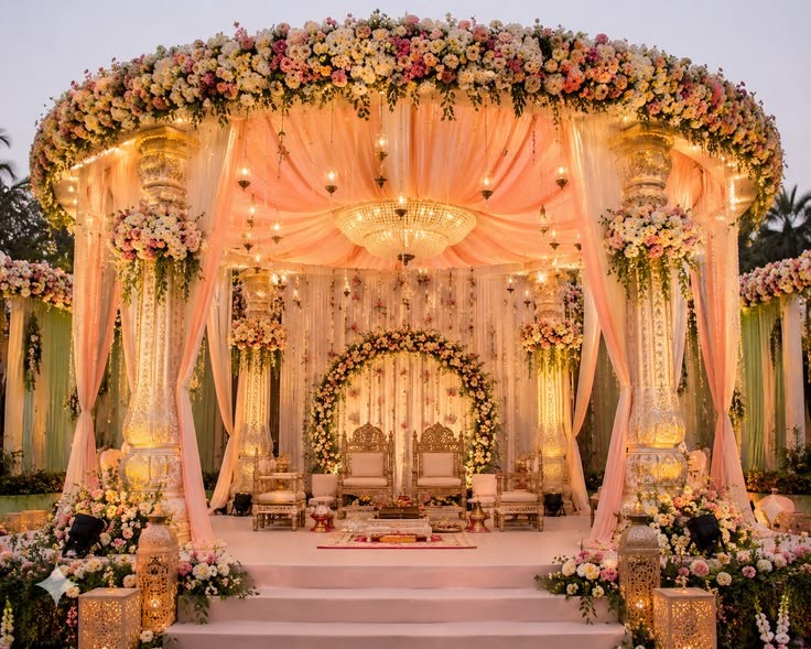 Peach Chandelier Pavilion