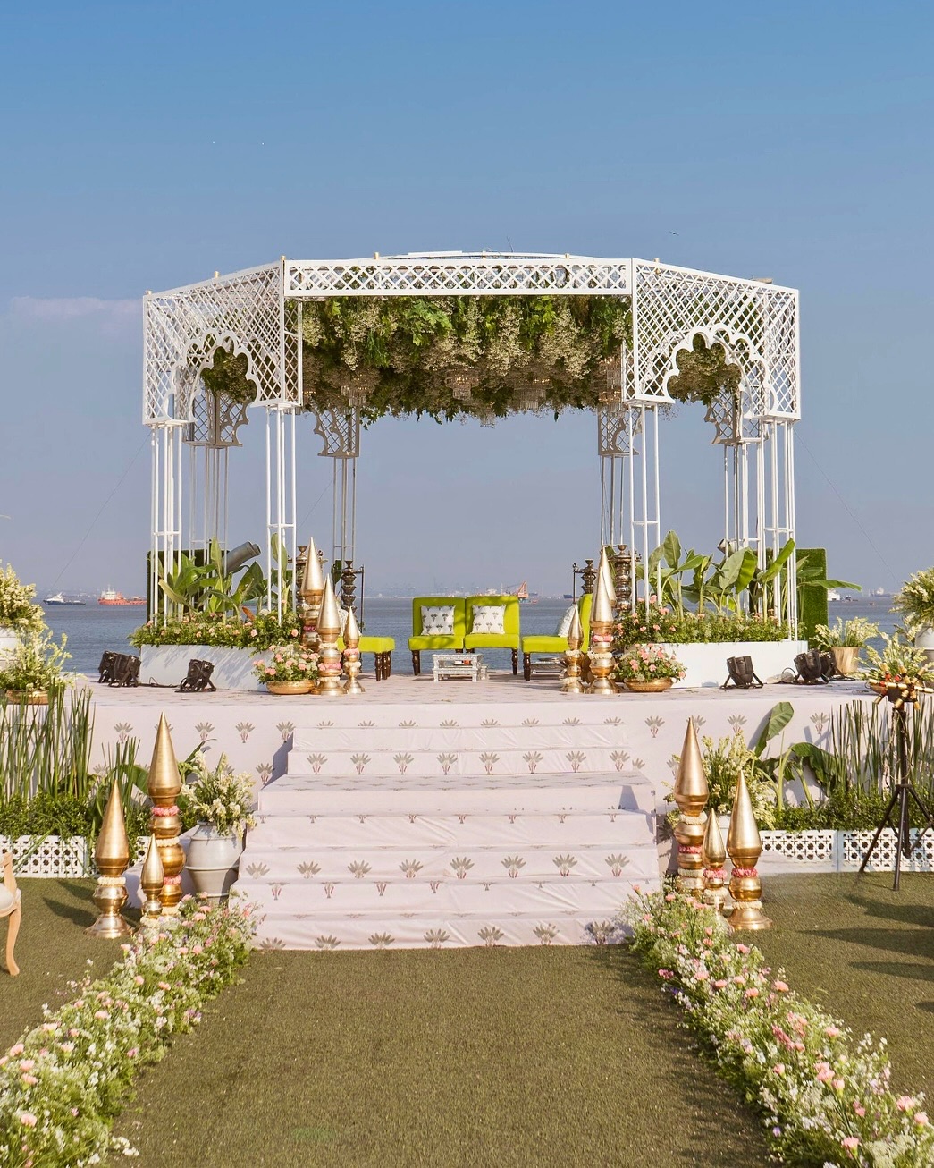 Seaside Greenery Wedding Mandap