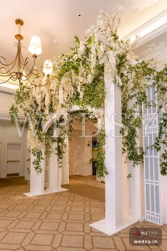 Lantern Lit — white modern entrance for wedding & engagement, Wedsy E009