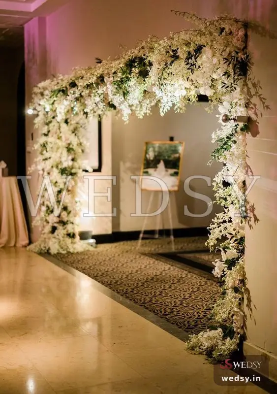 Radiant Fusion — white modern entrance for wedding & engagement, Wedsy E016
