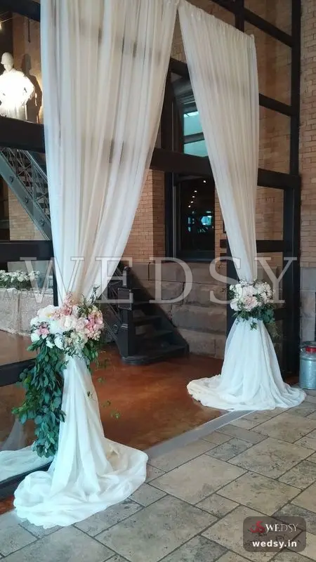 Blush Boho — white modern entrance for wedding & engagement, Wedsy E032