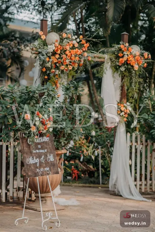 Blush Boho — orange modern entrance for wedding & engagement, Wedsy E046