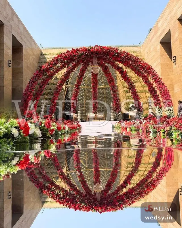 Parnika Pavilion Mandap — white modern mandap for wedding, Wedsy MA065