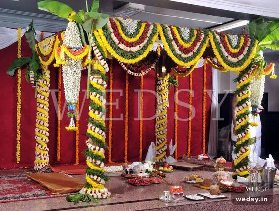 Vintage Verdure Mandap — white traditional mandap for wedding, Wedsy MA069