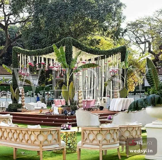 Greenscape Grace Mandap — green traditional mandap for wedding, Wedsy MA100