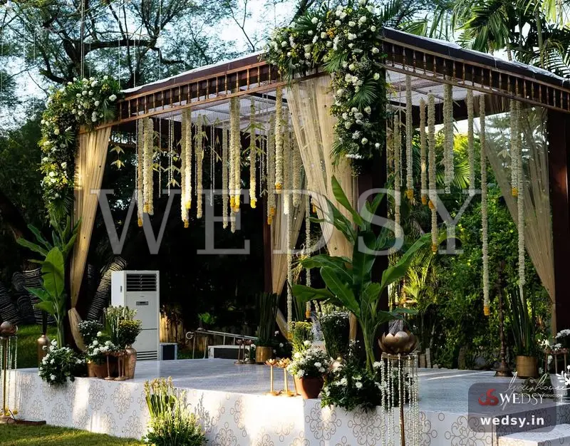 Jasmine Pavilion — white traditional mandap for muhurtham, Wedsy MA129