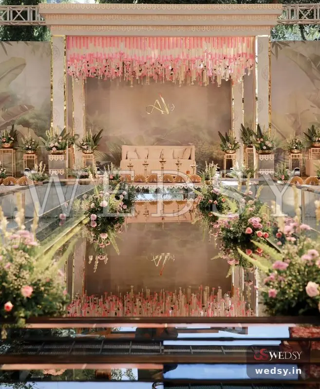 Blush Reflection — pink traditional mandap for muhurtham, Wedsy MA136