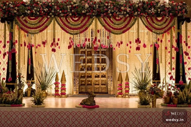 Temple Veil — white traditional mandap for muhurtham, Wedsy MA144