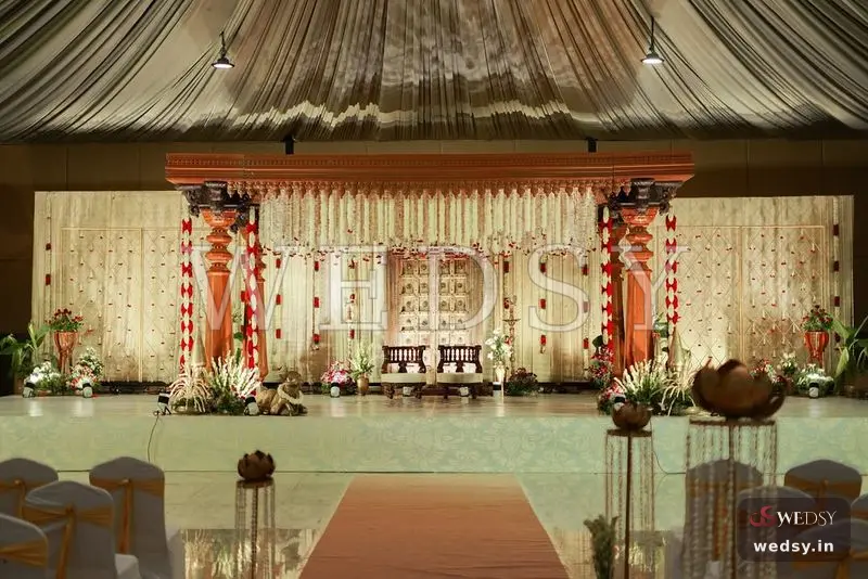 Jasmine Towers — white traditional mandap for muhurtham, Wedsy MA149