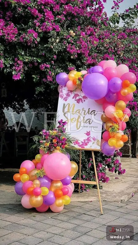 Felicity Frame — purple modern nameboard for birthday & baby shower, Wedsy NA021