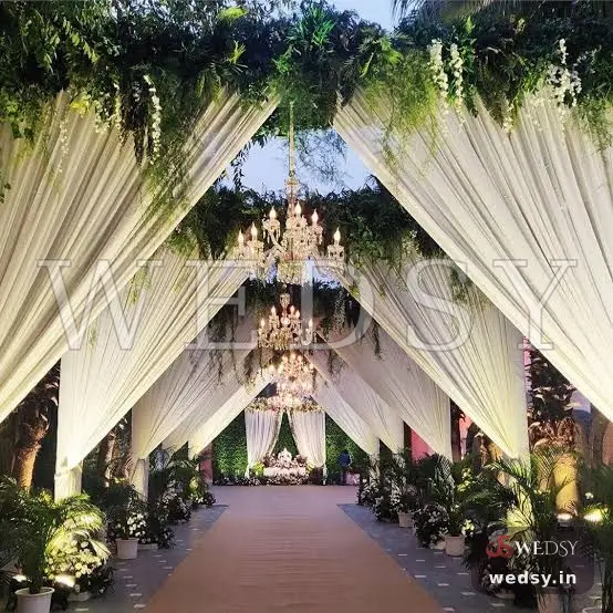 Graceful Glowway — green modern pathway for wedding, Wedsy PA021
