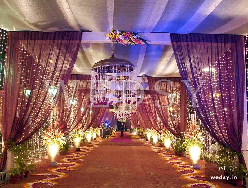 Floral Bliss Walkway — purple modern pathway for wedding, Wedsy PA050