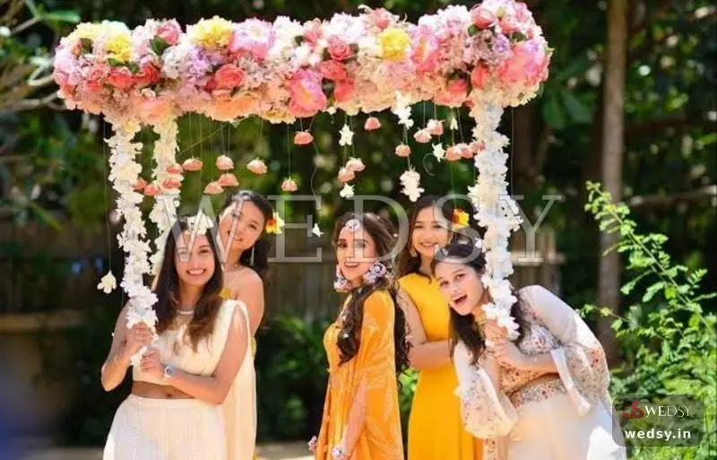 Garden of Spring — pink modern phoolon ki chadar, Wedsy PC005