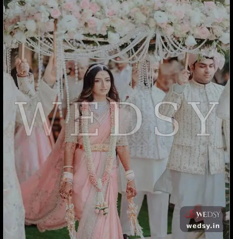 Shimmering Roses — pink modern phoolon ki chadar, Wedsy PC019