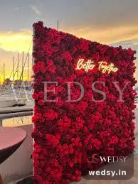 Rosy Red Reel — red modern photobooth for sangeet & reception, Wedsy PH080