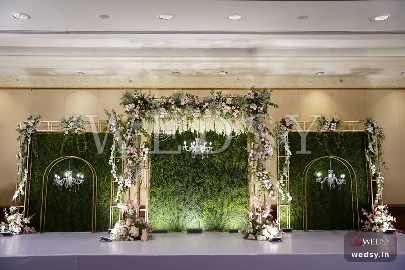 Breathtaking Allure — green modern stage for wedding & nikah, Wedsy ST047