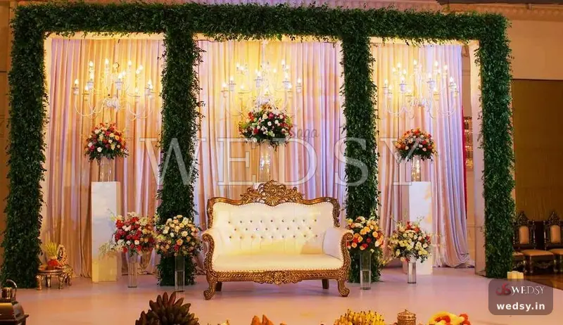 Celestial Allure — green modern stage for wedding & nikah, Wedsy ST063