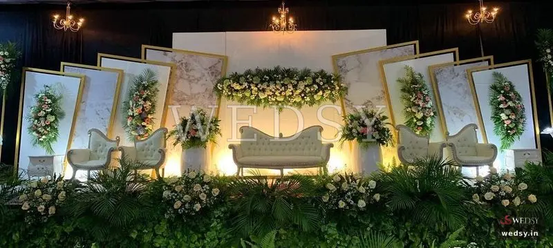 Sage Essence — white modern stage for engagement & wedding, Wedsy ST066